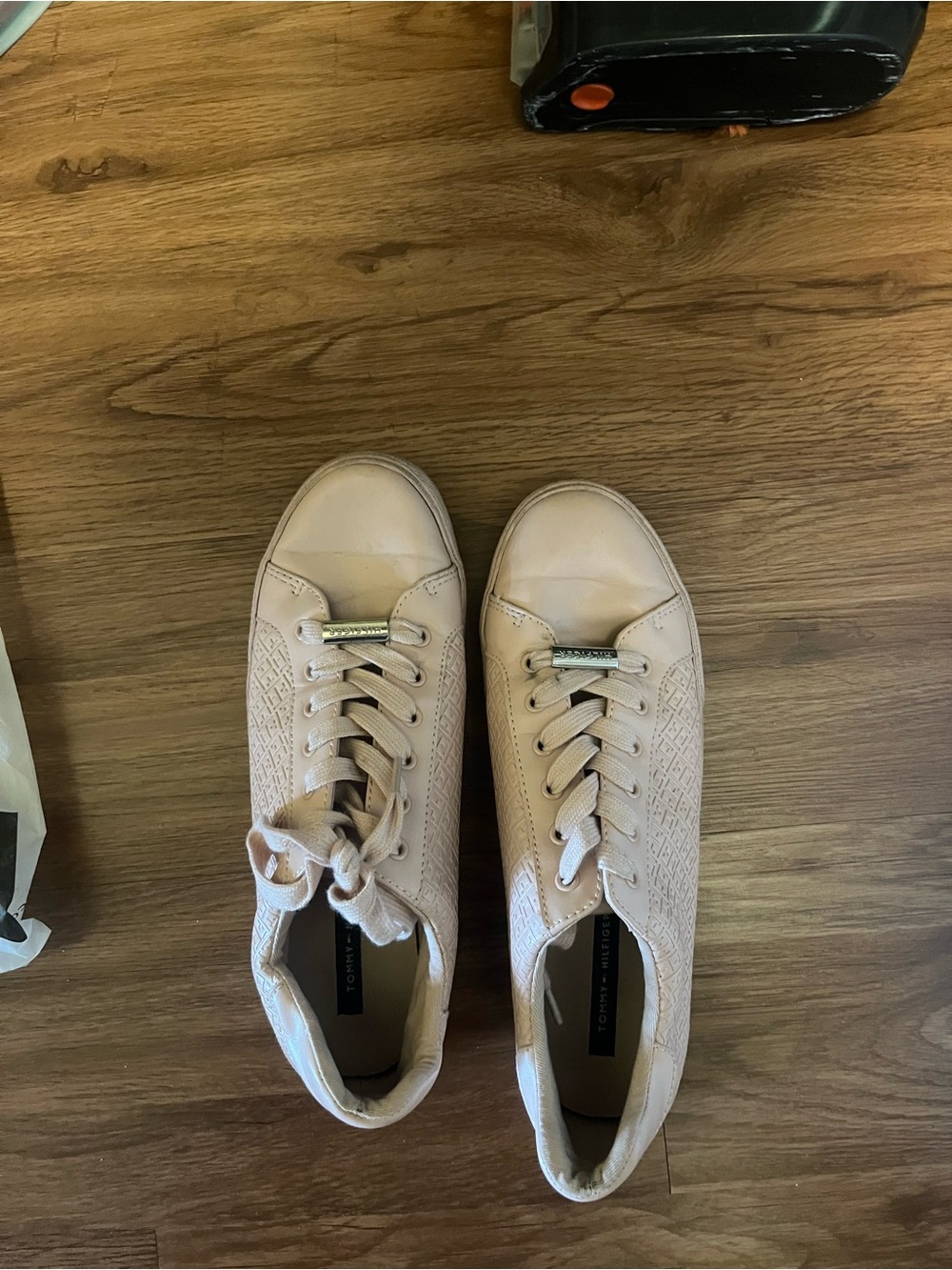 Tommy Hilfiger Women's Blush Beige Lace-Up Sneakers